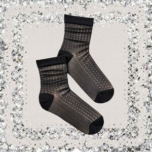 ANTHROPOLOGIE Rhinestone Embellished Sheer Socks